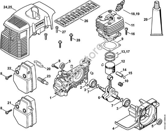Carter albero a gomito, cilindro BT 120 C BT 120 C brand Stihl